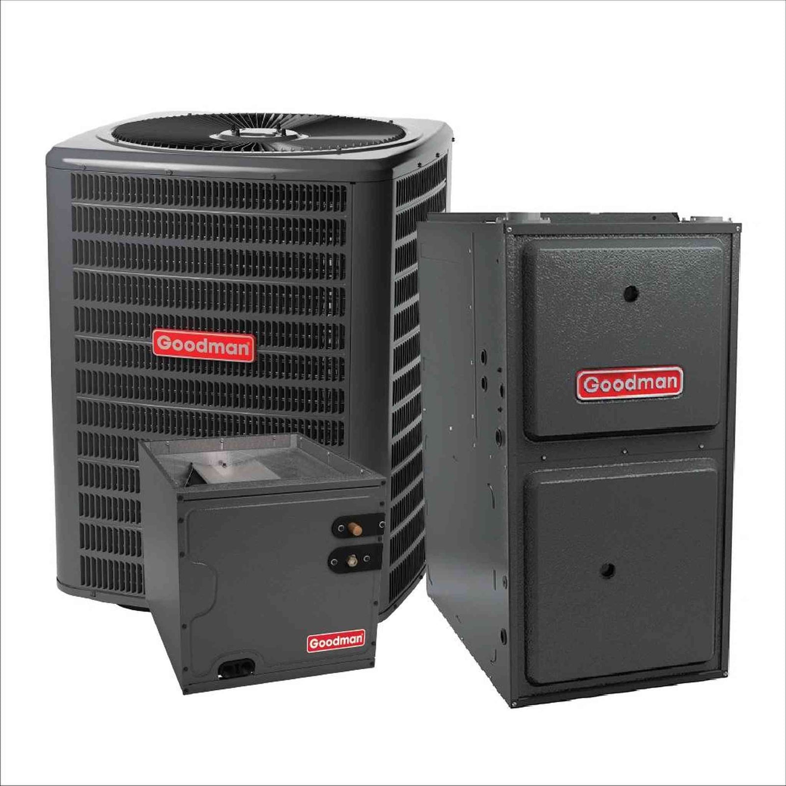 Goodman 3 Ton 14.5 SEER2 AC & 96% AFUE 60K BTU Gas Furnace System - Upflow, R32