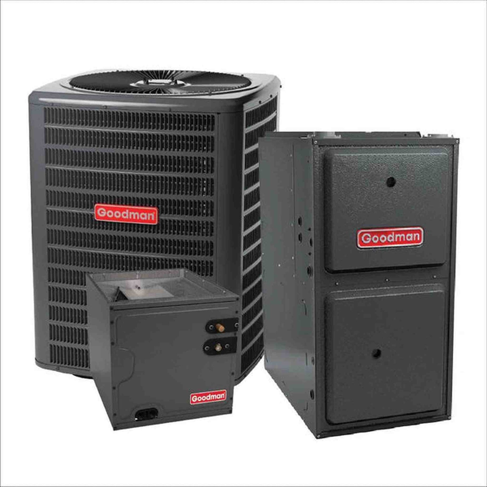 3.5 Ton 14.5 SEER 2 R-32 100,000 BTU 96% AFUE Goodman Dual Fuel System - Downflow
