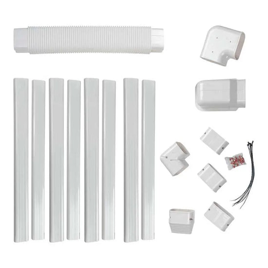 White Line Set Cover Guard - Complete Wall Duct Kit (12 ft.)