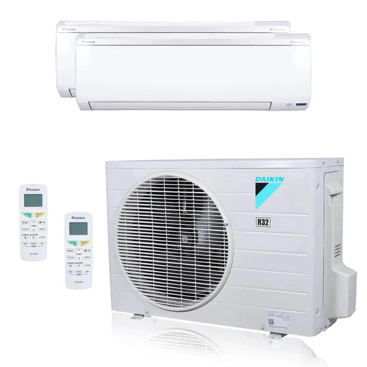 Daikin MXM Series 36000 BTU 20.6 SEER2 2 Zone R32 Ductless Mini Split Heat Pump System - 15K+18K