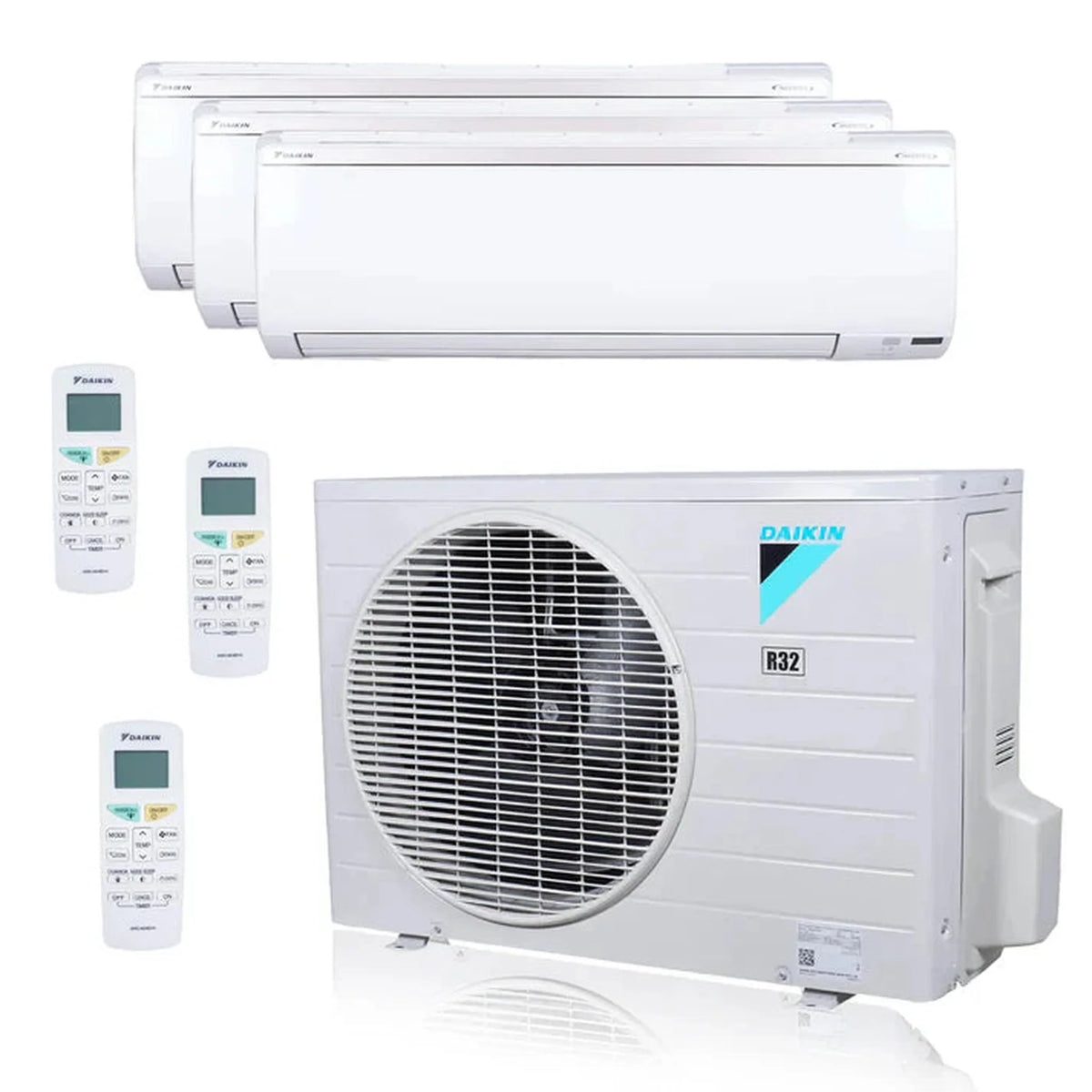 Daikin MXM Series 36000 BTU 20.6 SEER2 3 Zone R32 Ductless Mini Split Heat Pump System - 9K+9K+15K