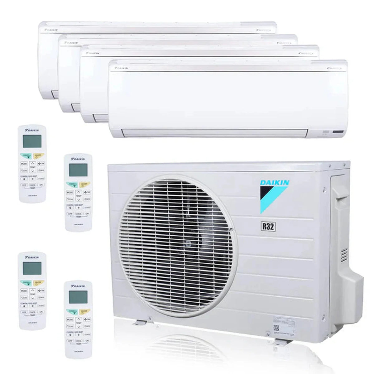 Daikin MXM Series 36000 BTU 20.6 SEER2 4 Zone R32 Ductless Mini Split Heat Pump System - 9K+9K+9K+9K