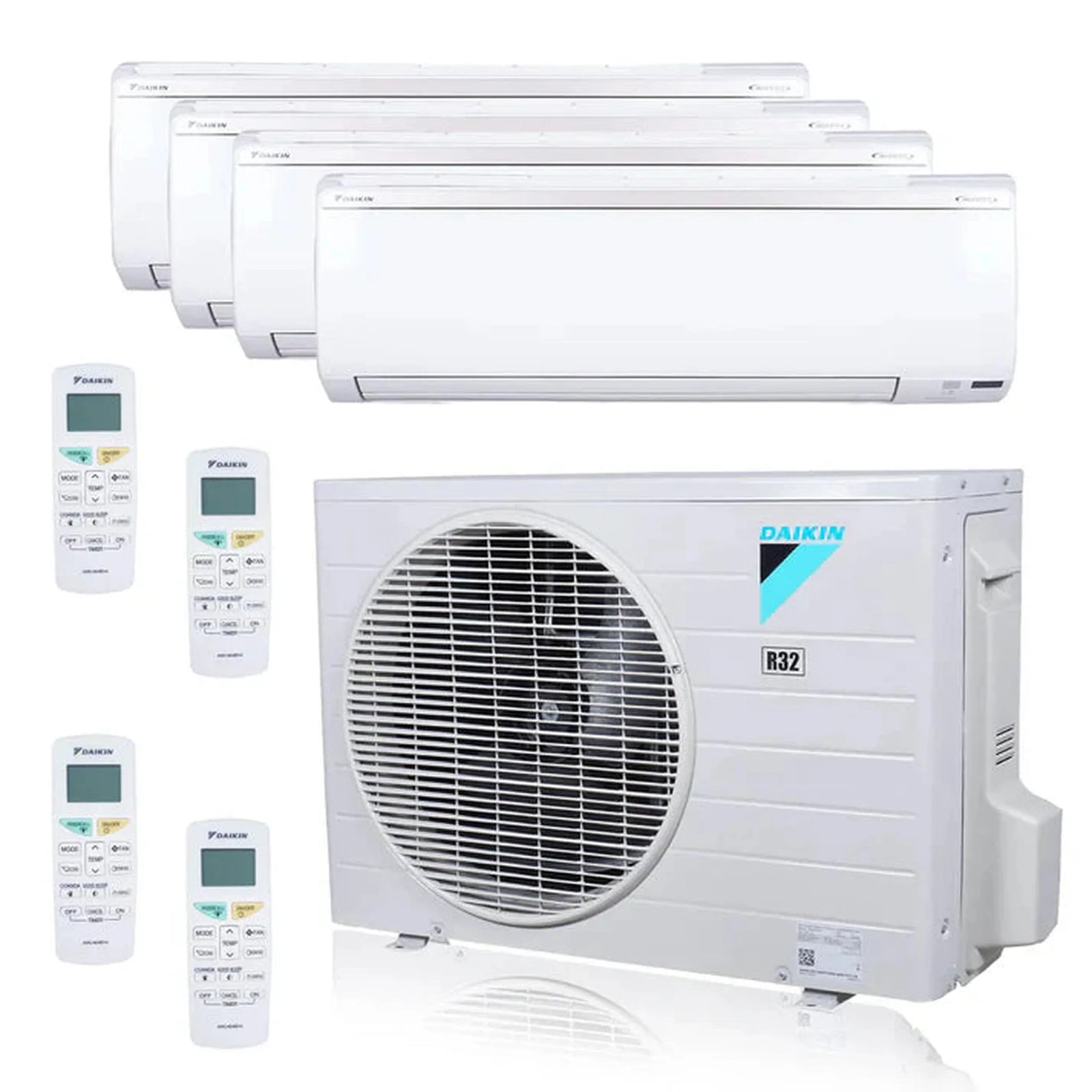 Daikin MXM Series 36000 BTU 20.6 SEER2 4 Zone R32 Ductless Mini Split Heat Pump System - 9K+9K+9K+9K