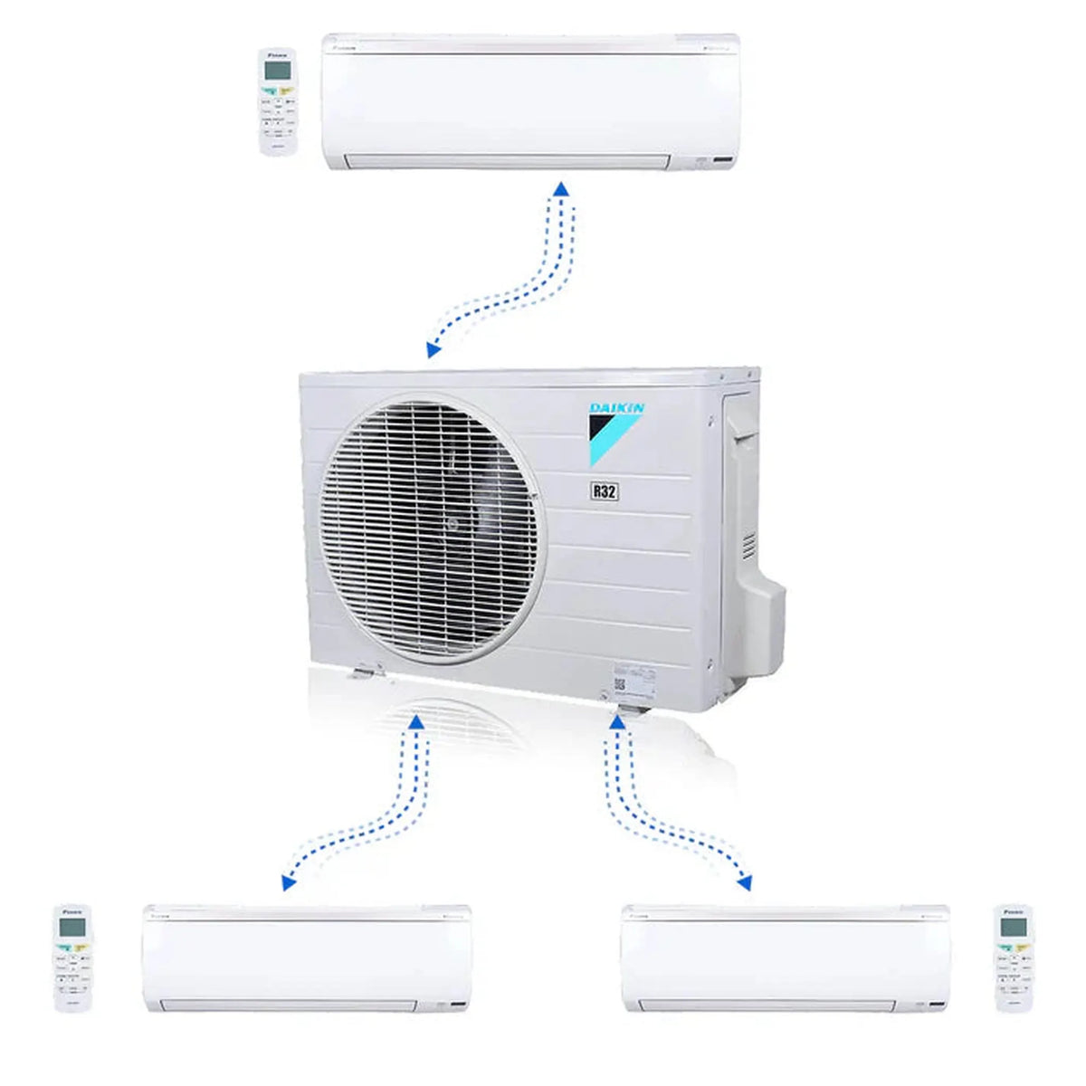 Daikin MXM Series 24000 BTU 20.6 SEER2 3 Zone R32 Ductless Mini Split Heat Pump System - 9K+9K+15K