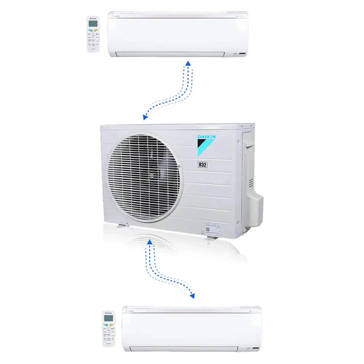 Daikin MXM Series 18000 BTU 20.6 SEER2 2 Zone R32 Ductless Mini Split Heat Pump System - 9K+9K