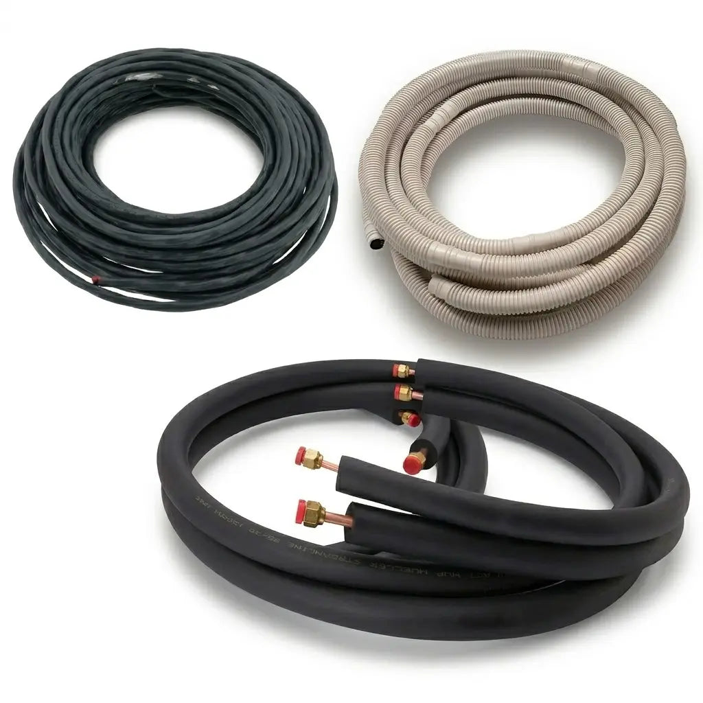 35 Ft Line Set + Ductless Mini Split Installation Kit for 9K & 12K BTU Systems