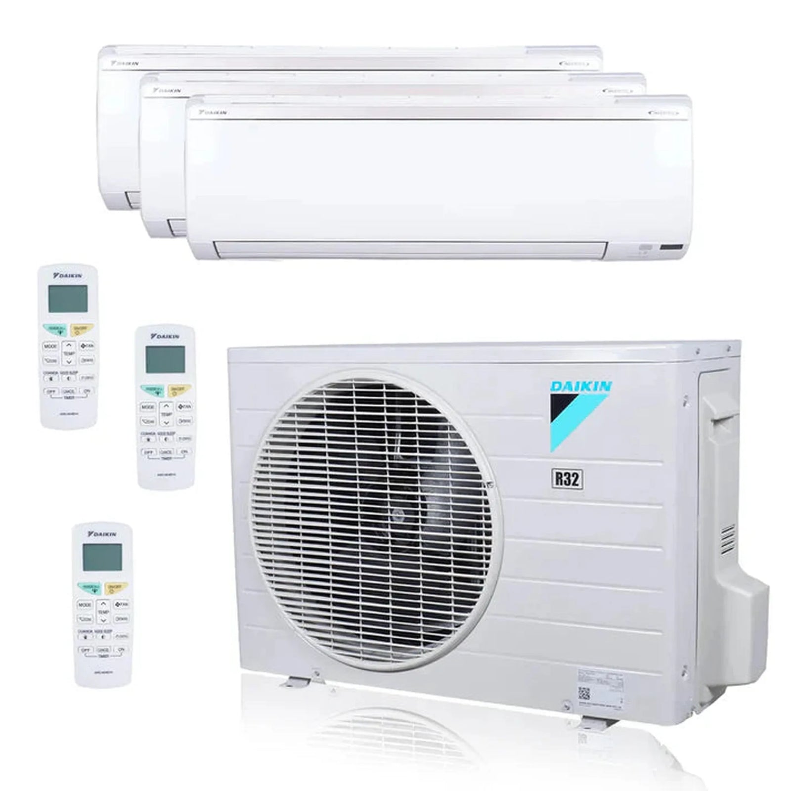 Daikin MXM Series 24000 BTU 20.6 SEER2 3 Zone R32 Ductless Mini Split Heat Pump System - 9K+9K+15K