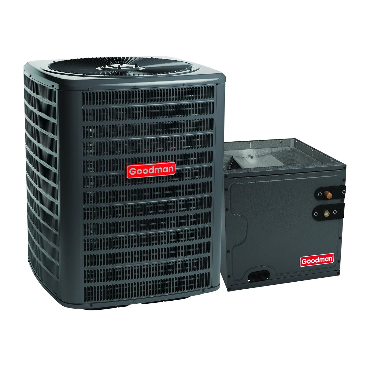 Goodman 2 Ton 14.3 SEER2 R32 Air Conditioner & 17.5" Vertical Cased Coil